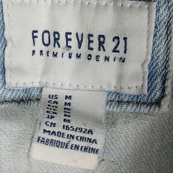 Lightly Distressed Ombre Lightwash Aztec Accent Cotton Jean Vest - Medium - Picture 8 of 9